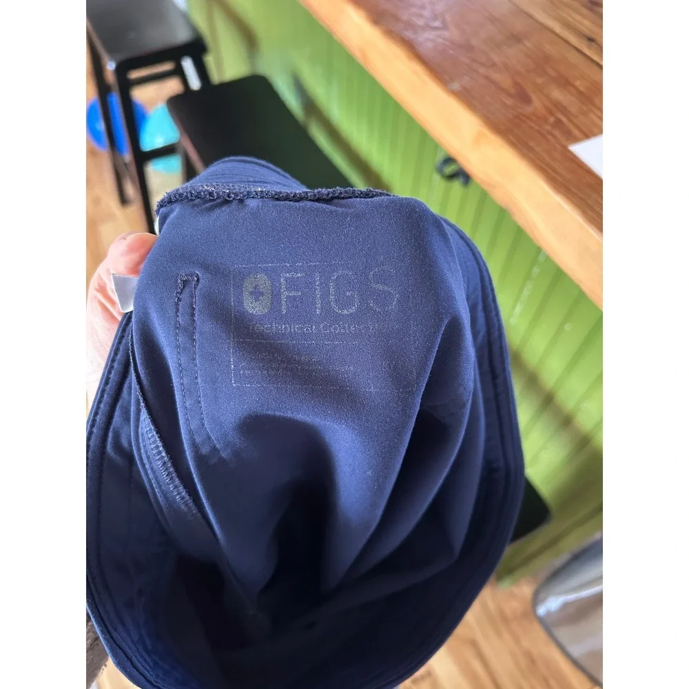FIGS Technical Collection Mens Scrub Pants Navy Blue Drawstring‎ Straight Leg